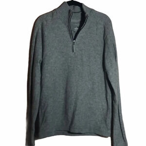 Royal Robbins wool zip front grey sweater M REI wool blend